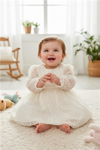 DOKUMA ELBİSE (FOR PRINCESS) EKRU