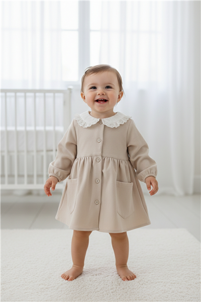 DOKUMA ELBİSE (STYLISH) BEJ