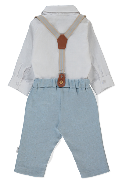 DOKUMA PANTOLON 2Lİ TAKIM (LITTLE SIR) MAVİ