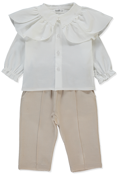 DOKUMA PANTOLON 2Lİ TAKIM (STYLISH) BEJ