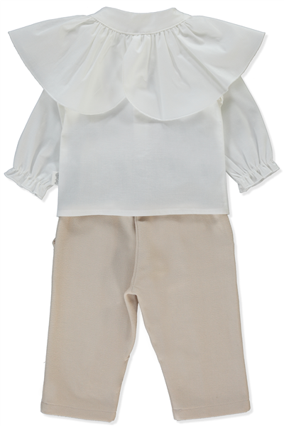 DOKUMA PANTOLON 2Lİ TAKIM (STYLISH) BEJ
