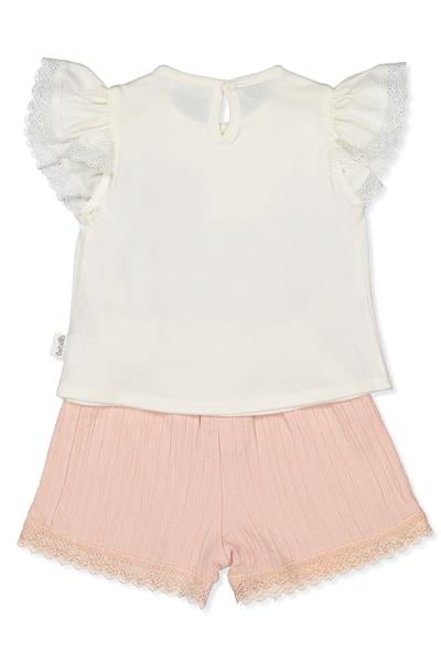 DOKUMA ŞORT 2Lİ TAKIM (CLASSY GIRL) PEMBE