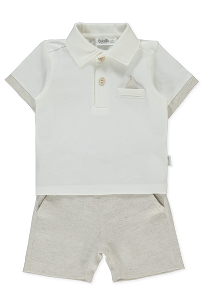 DOKUMA ŞORT 2Lİ TAKIM (LITTLE SIR) BEJ