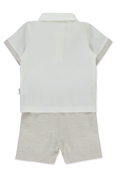 DOKUMA ŞORT 2Lİ TAKIM (LITTLE SIR) BEJ