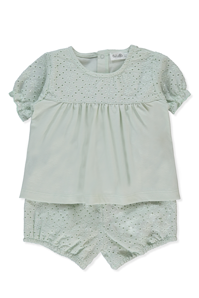 DOKUMA ŞORT 2Lİ TAKIM (LOVELY FLOWERS) MİNT