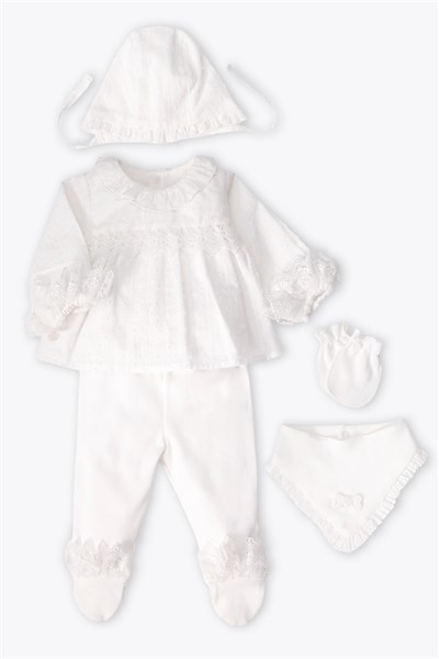 DOKUMA ZIBIN SET 5Lİ (PRETTY GIRL) EKRU