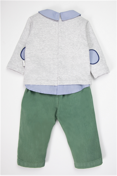 GABARDİN PANTOLON 2Lİ TAKIM (STAR OF WINTER) YEŞİL