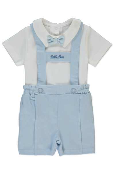GABARDİN SALOPET 2Lİ TAKIM (LITTLE BOSS) MAVİ