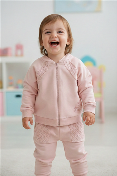 İKİ İP HIRKA 2Lİ TAKIM (LACY GIRL) PEMBE