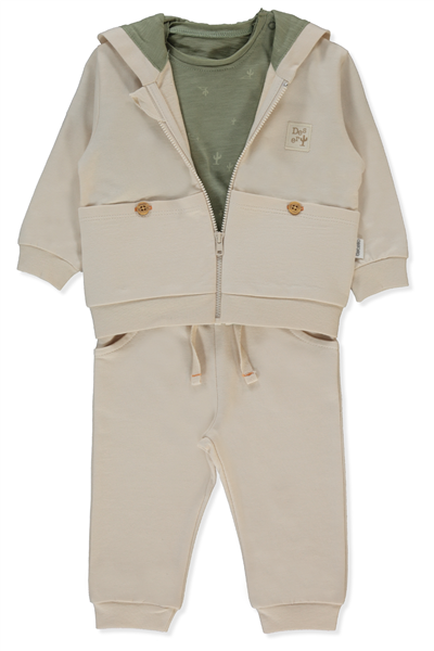 İKİ İP HIRKA 3LÜ TAKIM (DESERT) BEJ