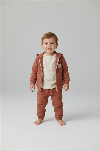 İKİ İP HIRKA 3LÜ TAKIM (DESERT) KAHVERENGİ