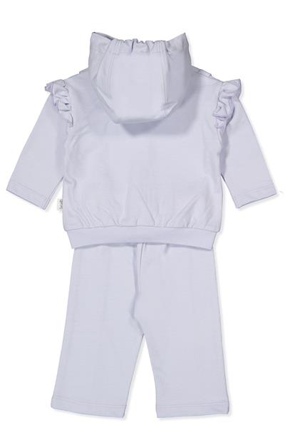 İKİ İP KAPŞONLU FERMUARLI HIRKA 3LÜ TAKIM (BABY GIRL/25) LİLA
