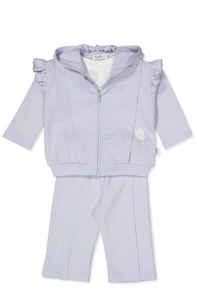 İKİ İP KAPŞONLU FERMUARLI HIRKA 3LÜ TAKIM (BABY GIRL/25) LİLA