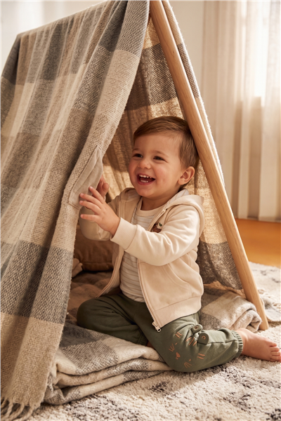 İKİ İP KAPŞONLU HIRKA 3LÜ TAKIM (LITTLE CUBS) HAKİ