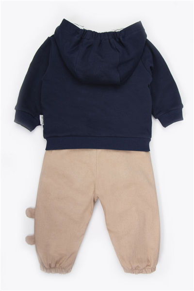 İKİ İP KAPŞONLU HIRKA 3LÜ TAKIM (LITTLE CUBS) KAHVERENGİ