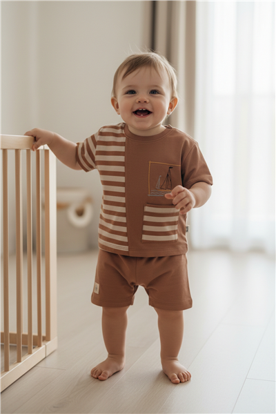 İKİ İP ŞORT 2Lİ TAKIM (NEW ROUTE) BEJ