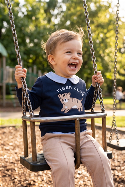 İKİ İP SWEAT 2Lİ TAKIM (LITTLE CUBS) KAHVERENGİ