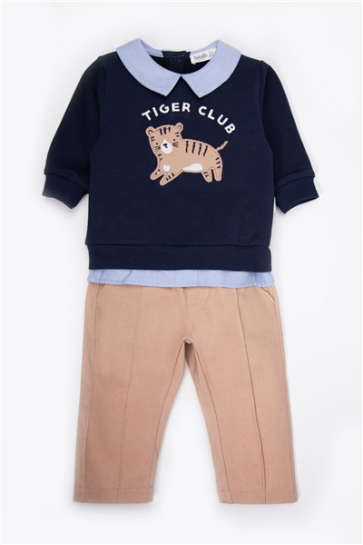 İKİ İP SWEAT 2Lİ TAKIM (LITTLE CUBS) KAHVERENGİ