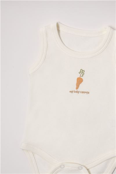 İNTERLOK ATLET BODY AY (BABY CARROT) EKRU