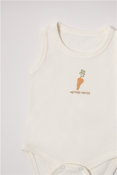 İNTERLOK ATLET BODY AY (BABY CARROT) EKRU