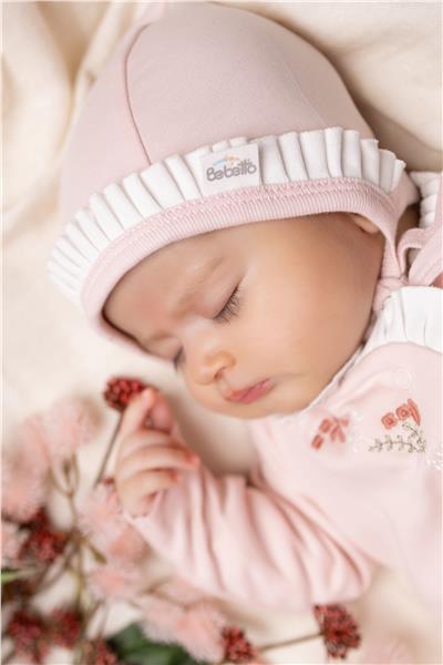 İNTERLOK BAĞLAMALI ŞAPKA 2Lİ (TINY FLORIST) PEMBE
