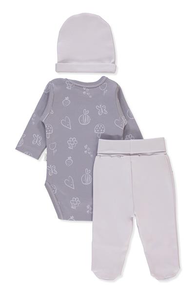 İNTERLOK BODY SET 3LÜ (MINI BEE) LİLA