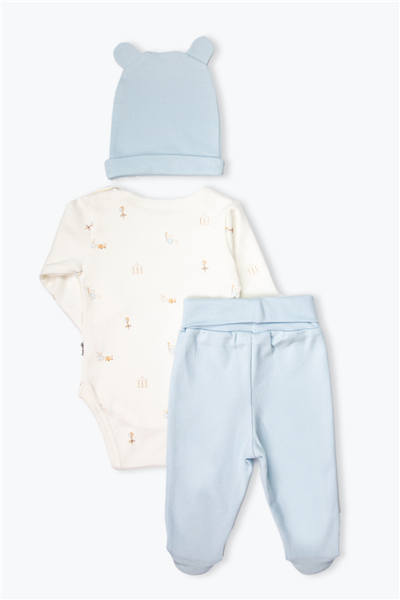 İNTERLOK BODY SET 3LÜ (MY FIRST PLAYMATE) MAVİ
