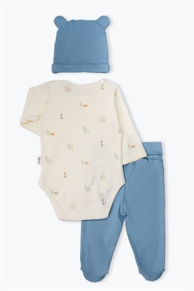 İNTERLOK BODY SET 3LÜ (MY FIRST PLAYMATE) İNDİGO