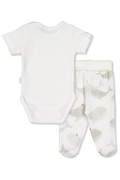 İNTERLOK BODY SET 3LÜ (WHALES) GRİ