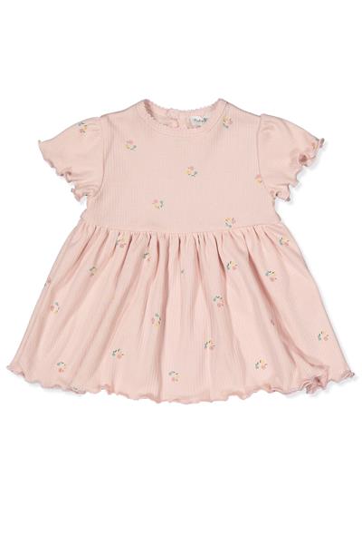 İNTERLOK ELBİSE (PINK PEAR) GÜL KURUSU