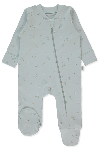 İNTERLOK FERMUARLI PATİKLİ TULUM (FLOWER GARDEN) MİNT