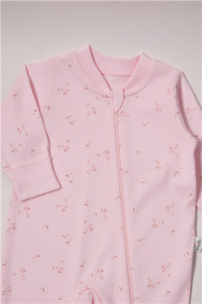 İNTERLOK FERMUARLI PATİKLİ TULUM (FLOWER GARDEN) PEMBE