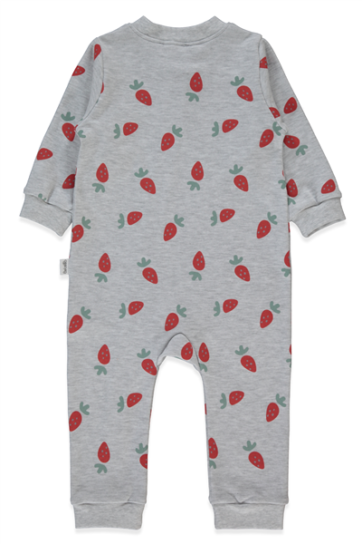 İNTERLOK FERMUARLI PATİKSİZ TULUM (SWEET JUMPSUIT/26) GRİ MELANJ