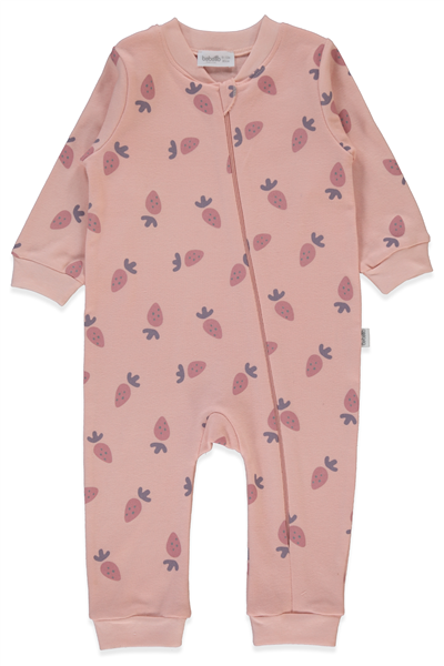 İNTERLOK FERMUARLI PATİKSİZ TULUM (SWEET JUMPSUIT/26) PEMBE