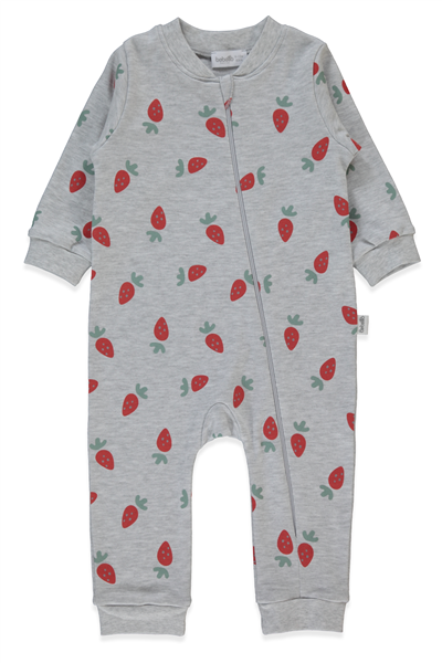 İNTERLOK FERMUARLI PATİKSİZ TULUM (SWEET JUMPSUIT/26) GRİ MELANJ