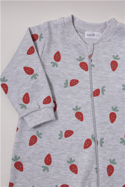 İNTERLOK FERMUARLI PATİKSİZ TULUM (SWEET JUMPSUIT/26) GRİ MELANJ