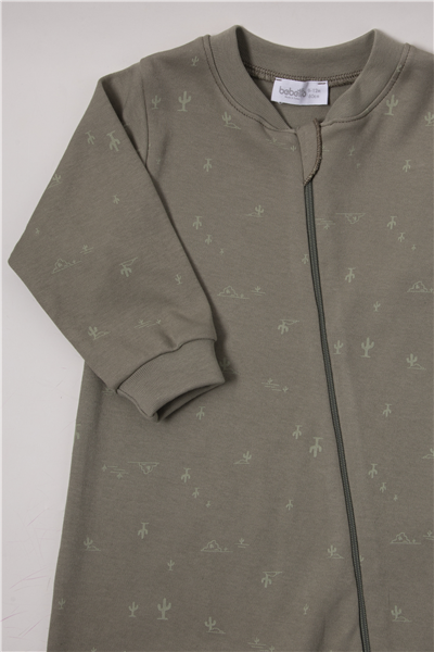 İNTERLOK FERMUARLI PATİKSİZ TULUM (SWEET JUMPSUIT/26) YEŞİL