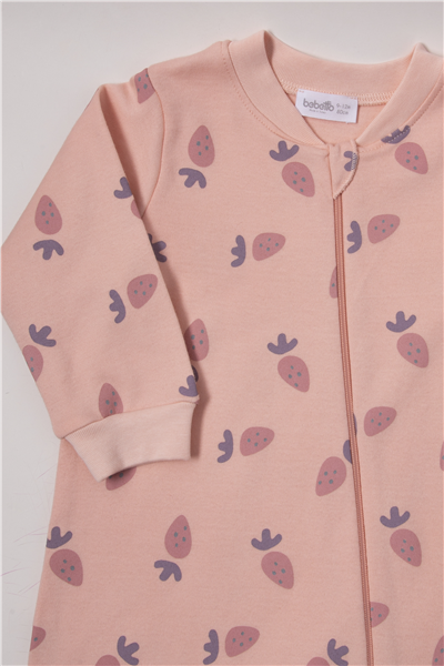 İNTERLOK FERMUARLI PATİKSİZ TULUM (SWEET JUMPSUIT/26) PEMBE