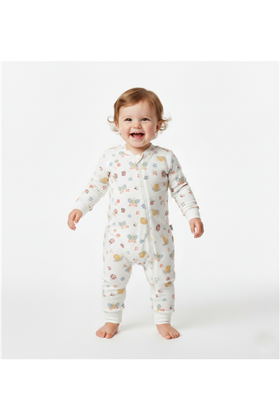İNTERLOK FERMUARLI PATİKSİZ TULUM (SWEET JUMPSUIT/26) EKRU