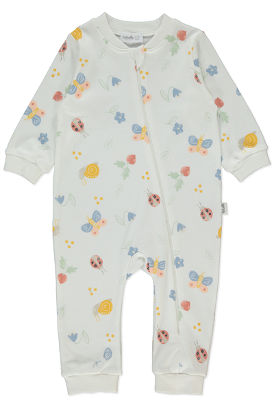 İNTERLOK FERMUARLI PATİKSİZ TULUM (SWEET JUMPSUIT/26) EKRU