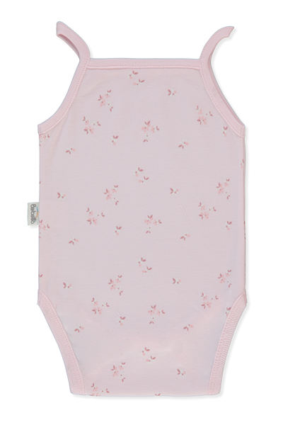 İNTERLOK İP ASKILI BODY AY BASKILI (FLOWER GARDEN) PEMBE