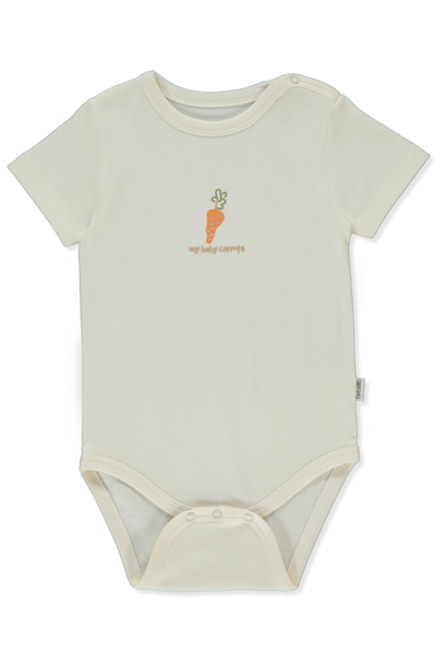 İNTERLOK KISA KOLLU BODY YAŞ (BABY CARROT) EKRU