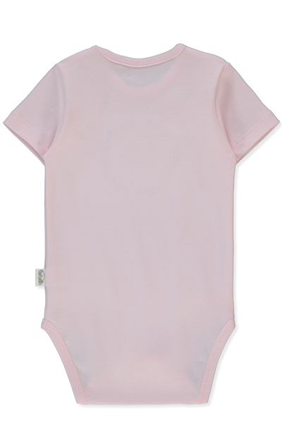 İNTERLOK KISA KOLLU BODY YAŞ (FLOWER GARDEN) PEMBE