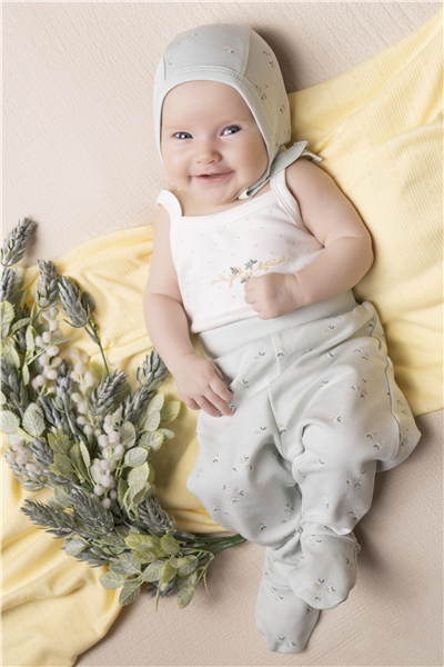 İNTERLOK PATİKLİ PANTOLON 2Lİ TAKIM (FLOWER GARDEN) MİNT