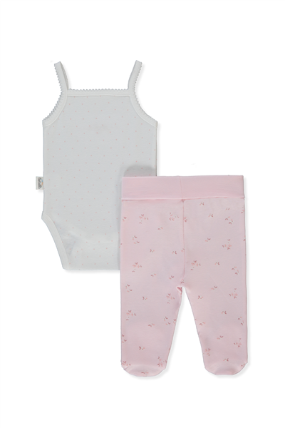 İNTERLOK PATİKLİ PANTOLON 2Lİ TAKIM (FLOWER GARDEN) PEMBE