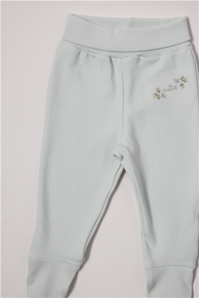 İNTERLOK PATİKLİ PANTOLON (FLOWER GARDEN) MİNT