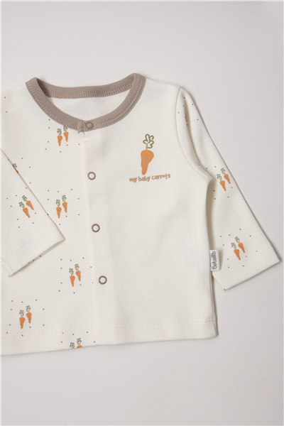 İNTERLOK PATİKLİ PİJAMA TAKIMI 2Lİ (BABY CARROT) KAHVERENGİ