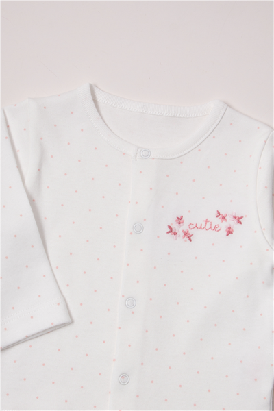 İNTERLOK PATİKLİ PİJAMA TAKIMI 2Lİ (FLOWER GARDEN) PEMBE