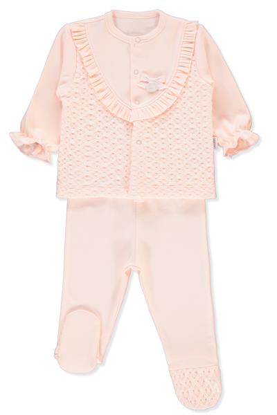 İNTERLOK PATİKLİ PİJAMA TAKIMI 2Lİ (LITTLE LADY/25) PEMBE