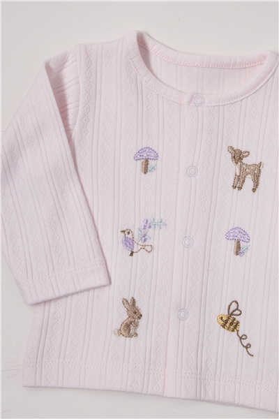 İNTERLOK PATİKLİ PİJAMA TAKIMI 2Lİ (LOVES YOU) LİLA